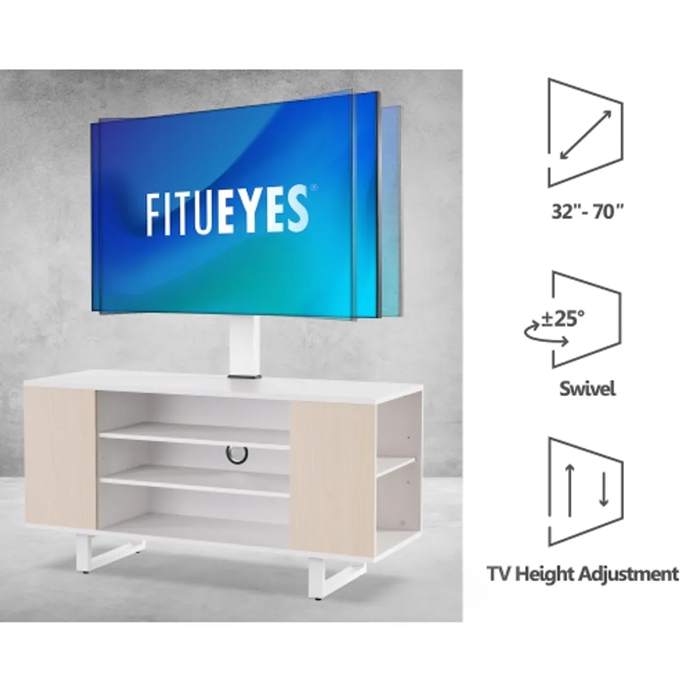 FITUEYES TV Stand with Storage for 32 to 70 inches LED LCD Flat