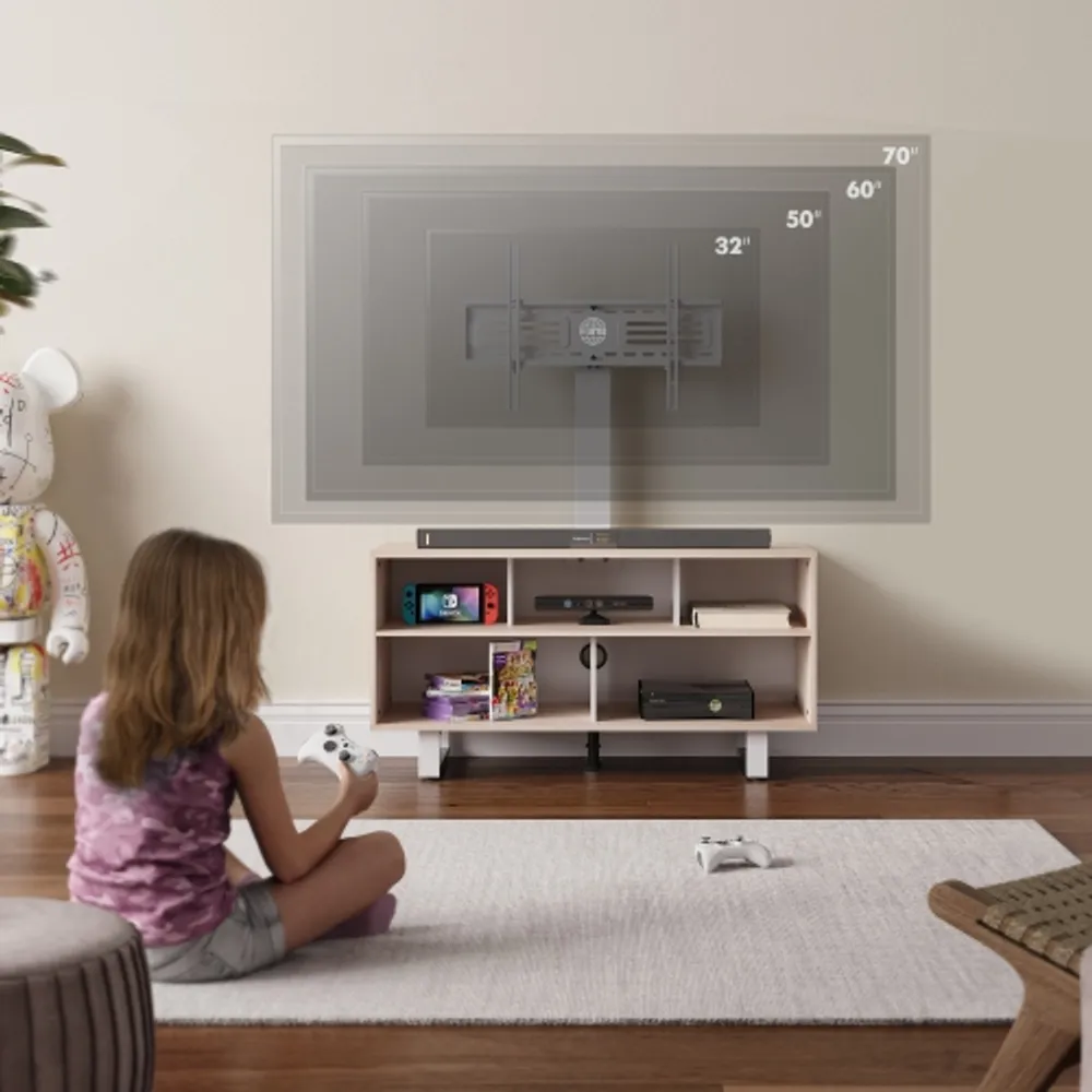 FITUEYES TV Stand Cabinet with Storage for 32 to 70 inches LED LCD