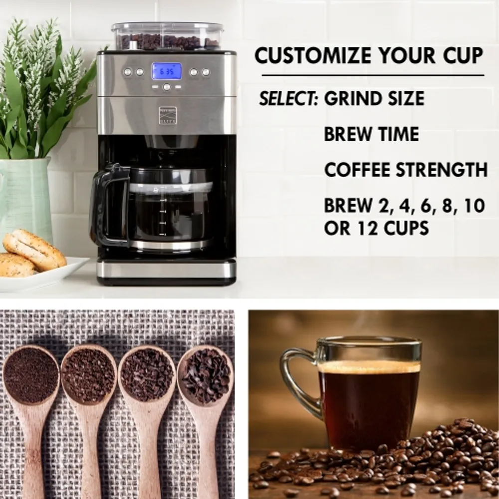 Kenmore Elite Grind and Brew Coffee Maker w/ Burr Grinder, 12 Cup