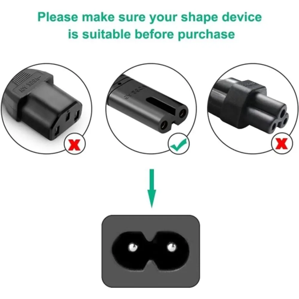 ISTAR AC Power Cord Compatible Sony PS3 Slim PS4 Slim
