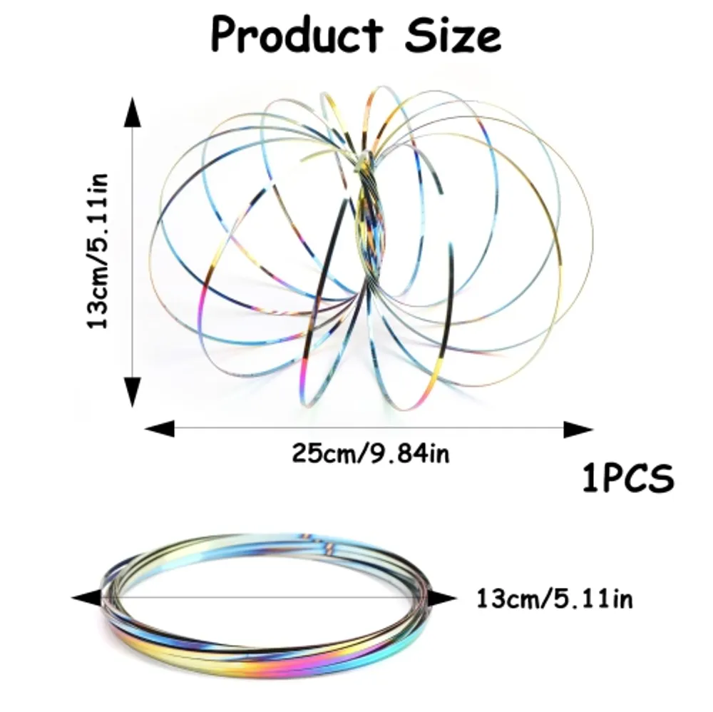 HLD Magic Flow Ring Colorful Stainless Steel Bracelet Sensory