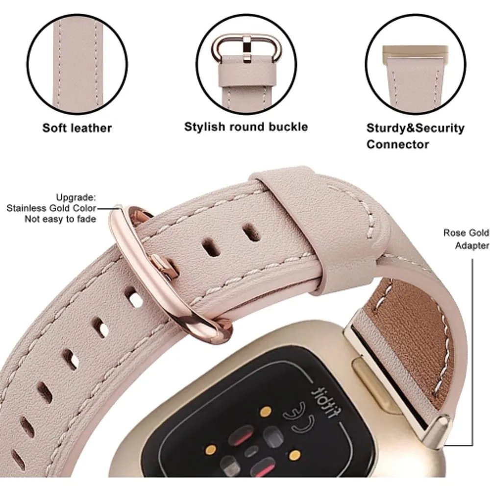 Fitbit sense leather strap on sale