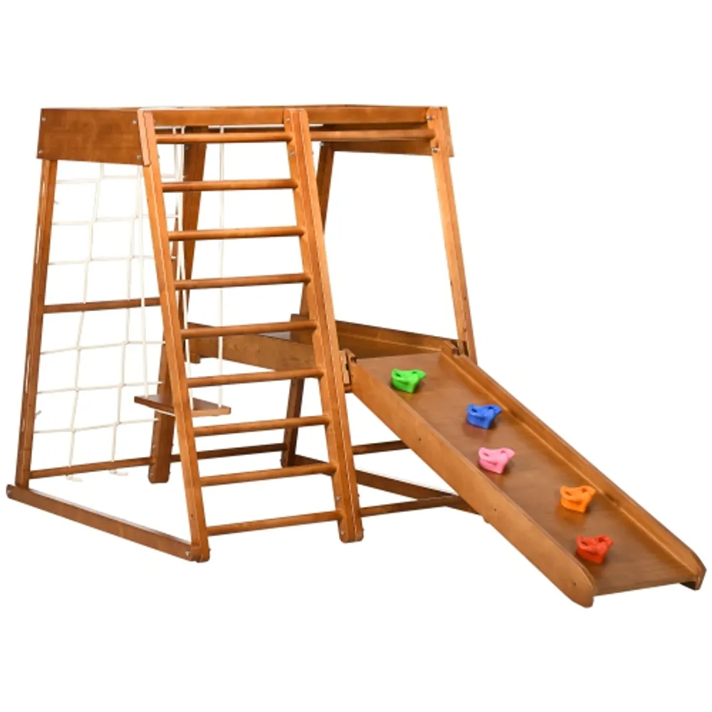 Rope climbing store wall for playset