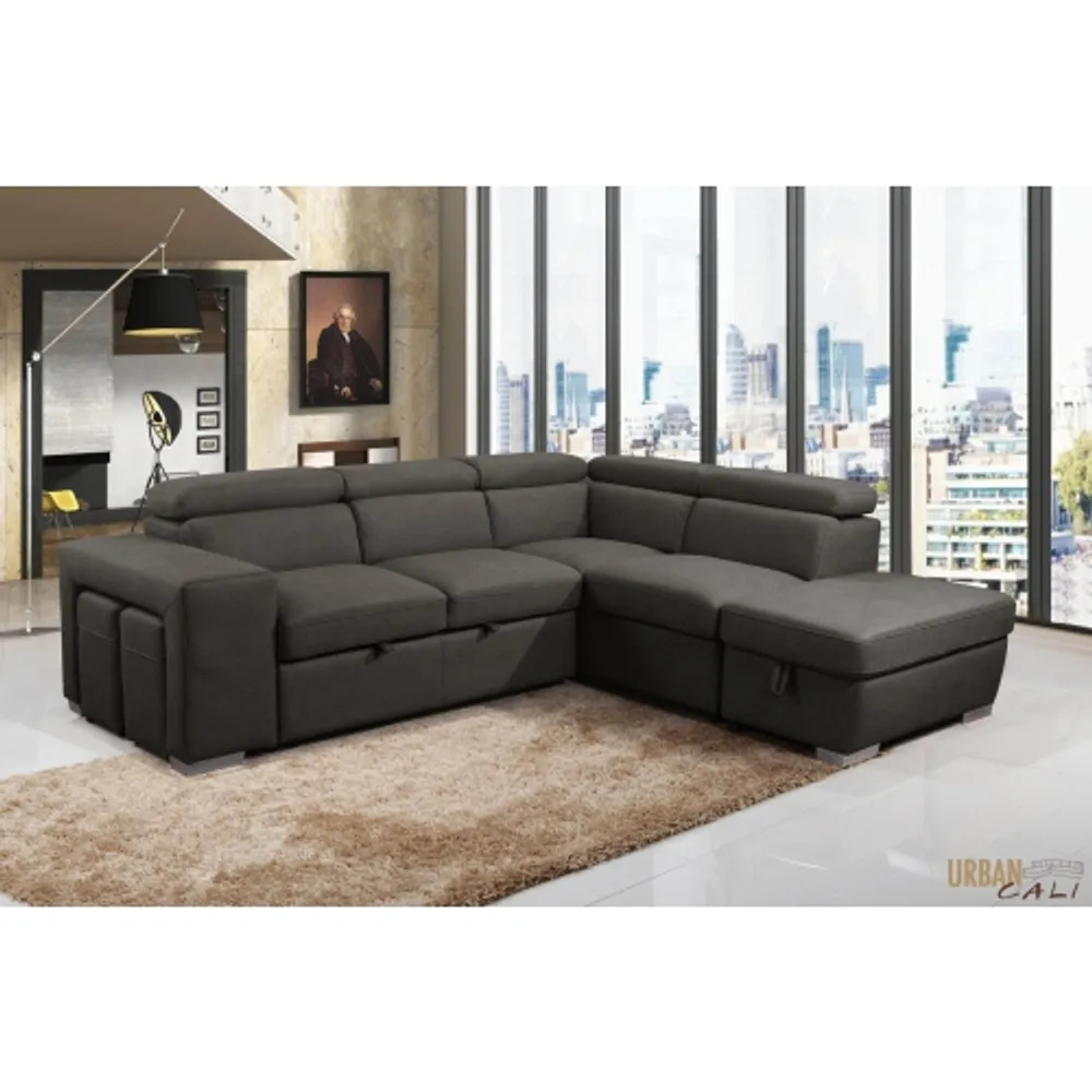 Large sleeper shop sectional with storage