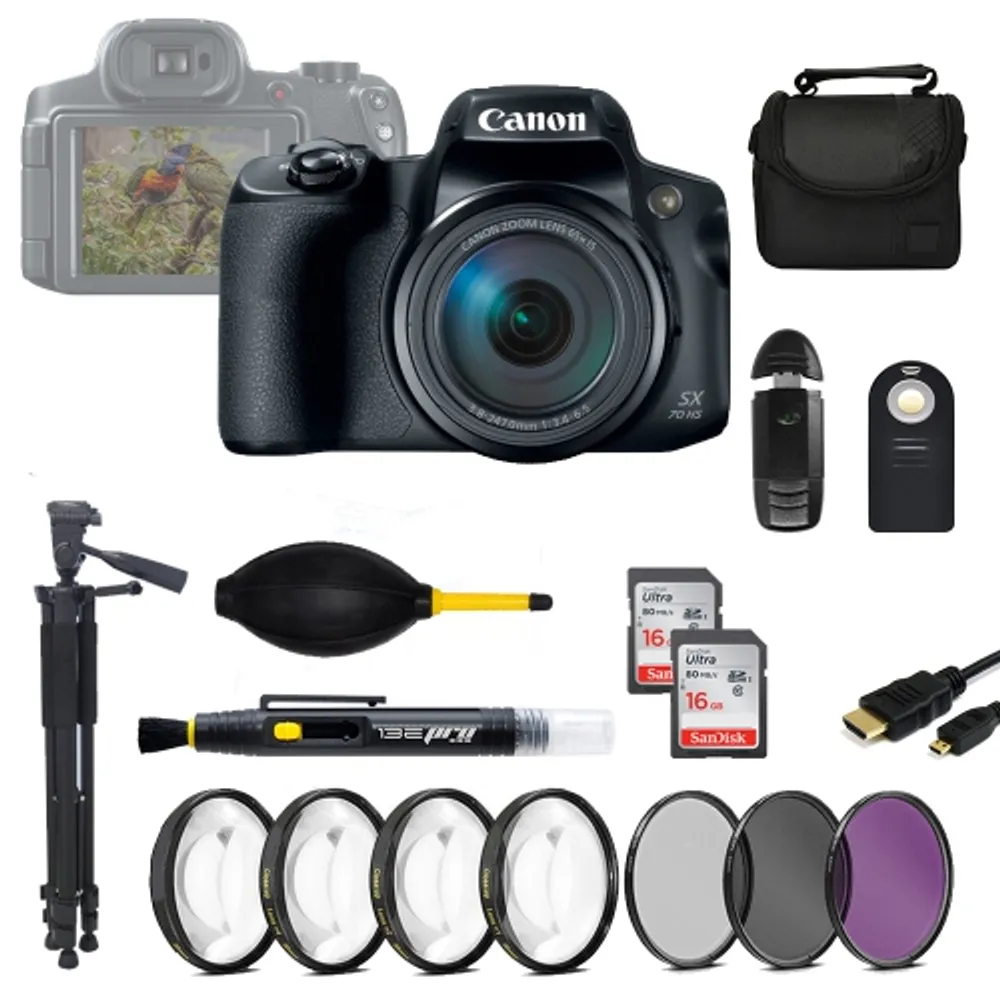 Canon PowerShot SX70 HS Digital Camera Pro Bundle | Coquitlam Centre