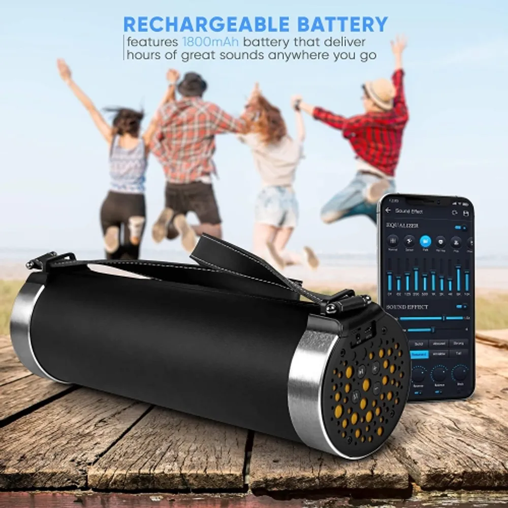 Pyle portable bluetooth wireless boombox stereo system pbmspg6 on sale