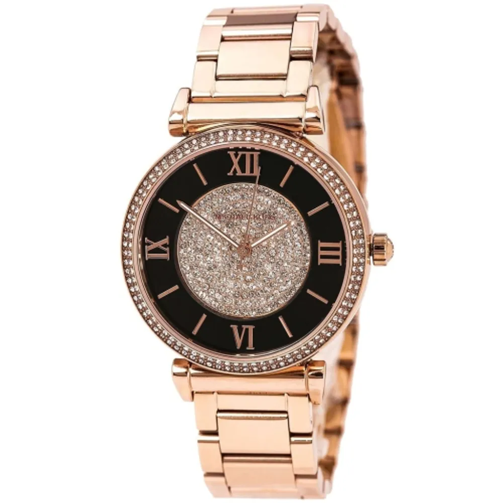 Michael kors black top strap watch women's