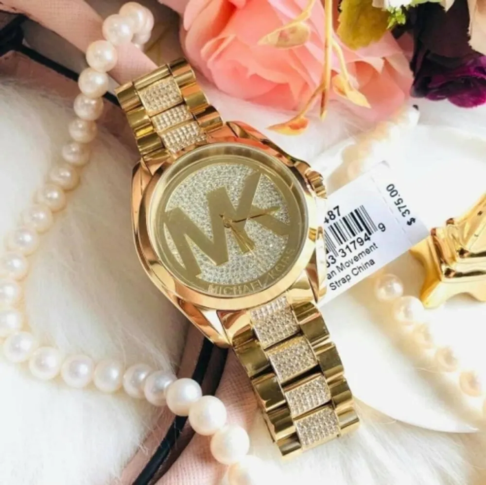 Michael Kors Bradshaw Gold Dial Gold Stainless Steel Strap Watch