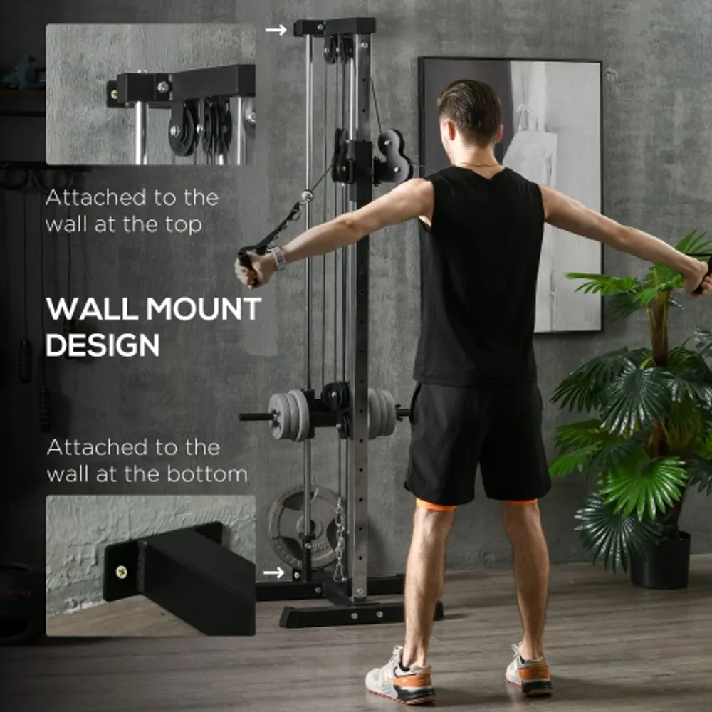 Soozier exercise pulldown weight machine with multiple sales adjustable cable positions for strengthening many muscle groups