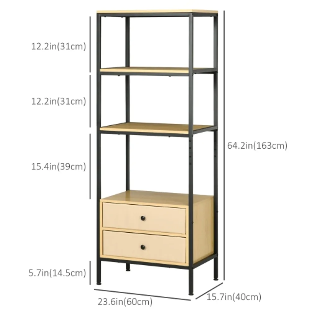 Large open store shelving unit