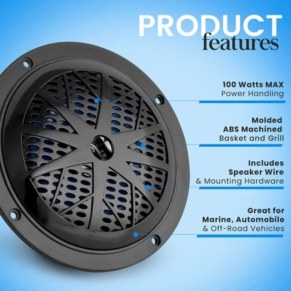 Pyle 5.25 marine speakers top