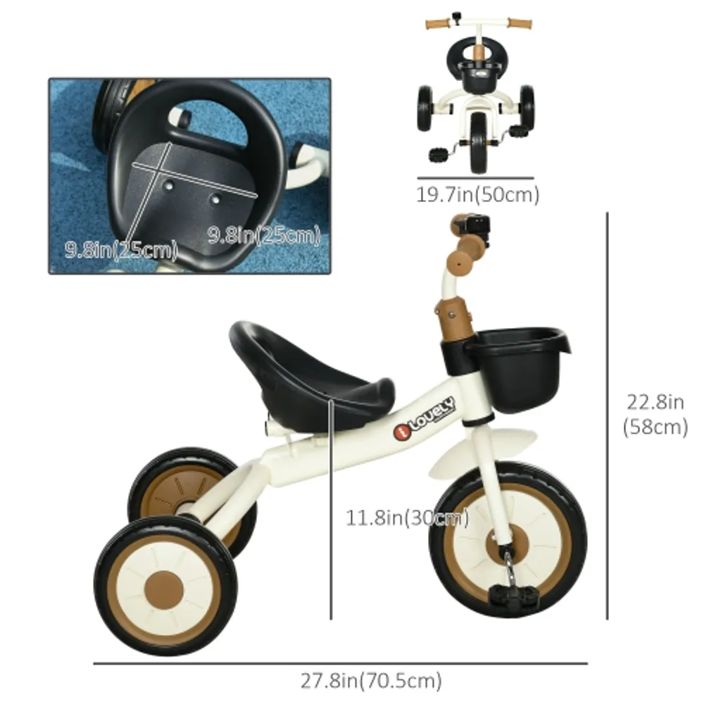 Qaba Tricycle for Toddler 2 5 Year Old Girls and Boys Toddler