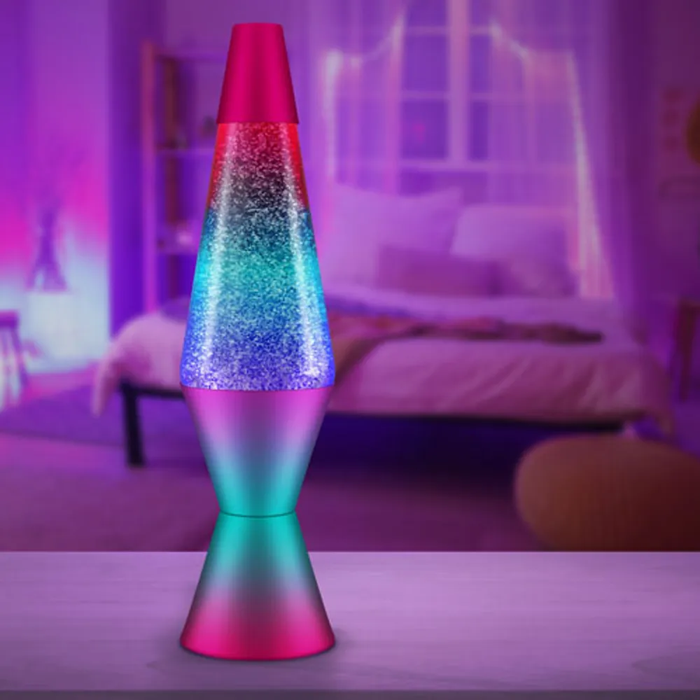 Brookstone glitter lamp sale