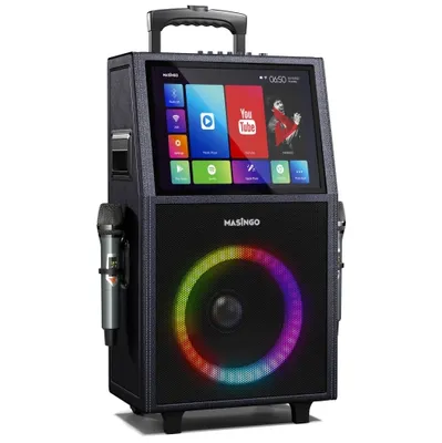 MASINGO 2023 Professional Karaoke Machine with Lyrics Display