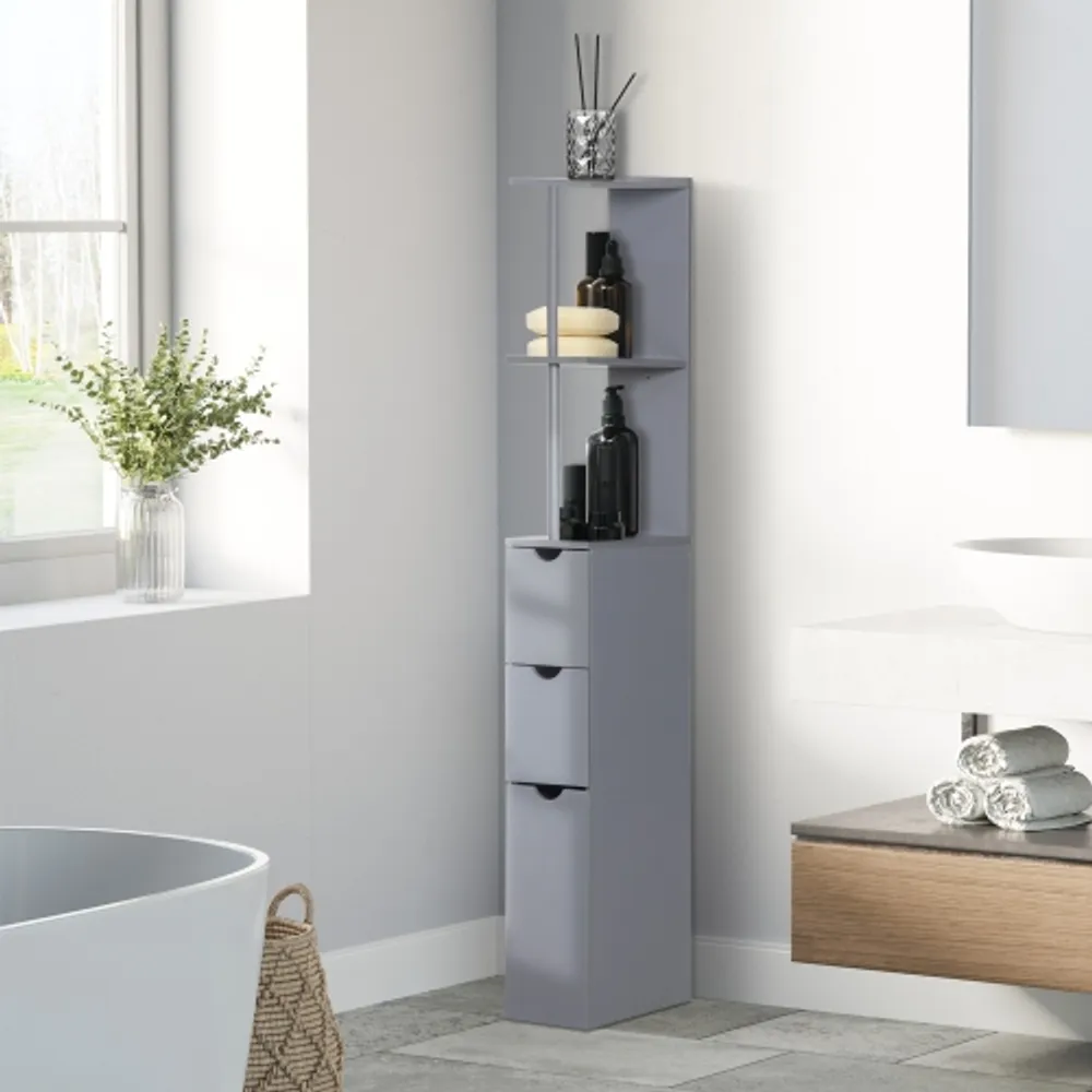 Slim narrow hotsell bathroom storage