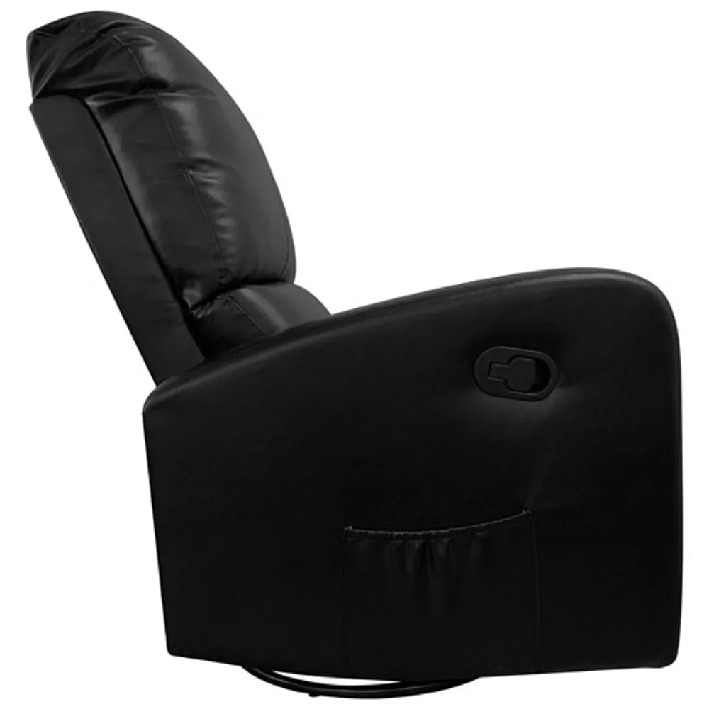 Kidiway Bermuda Leather Glider Recliner Chair Black Coquitlam