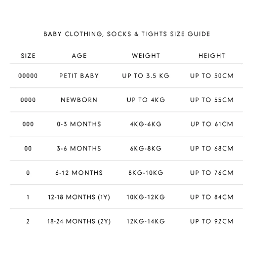 Newborn top size tights