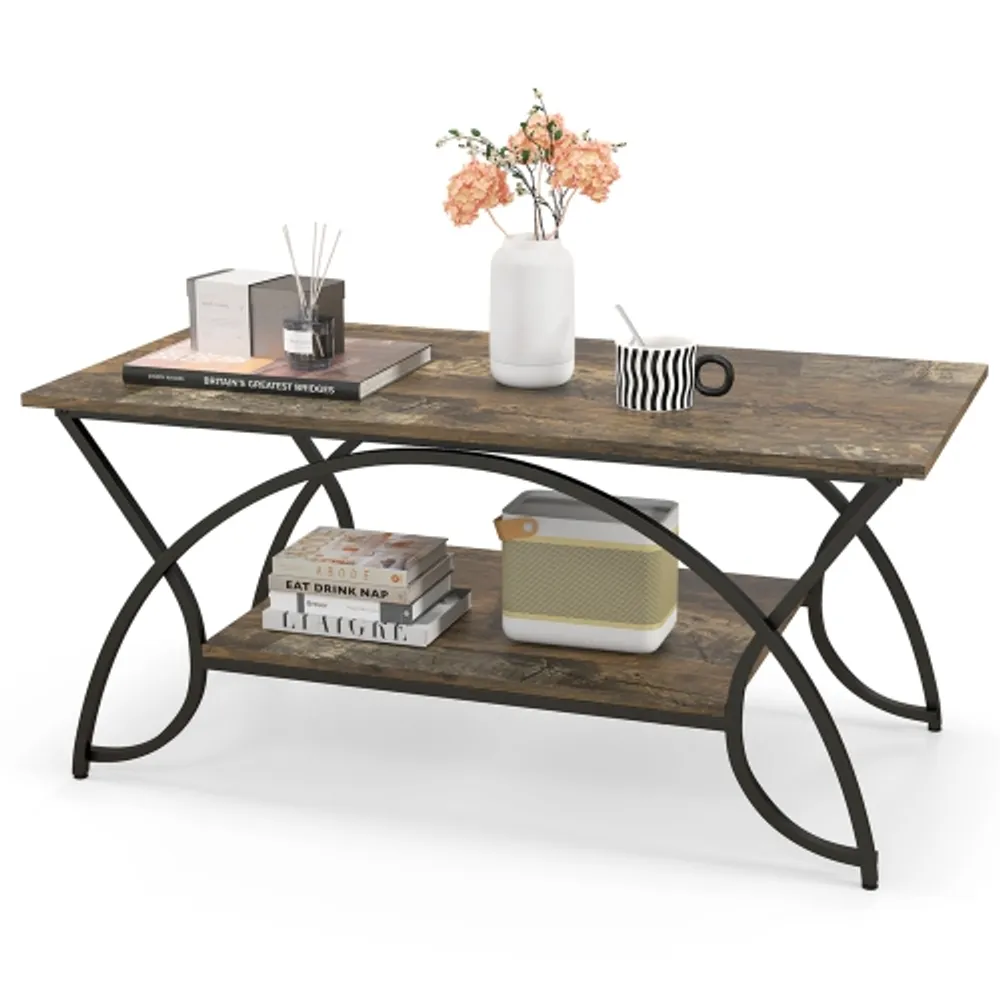 White industrial deals coffee table