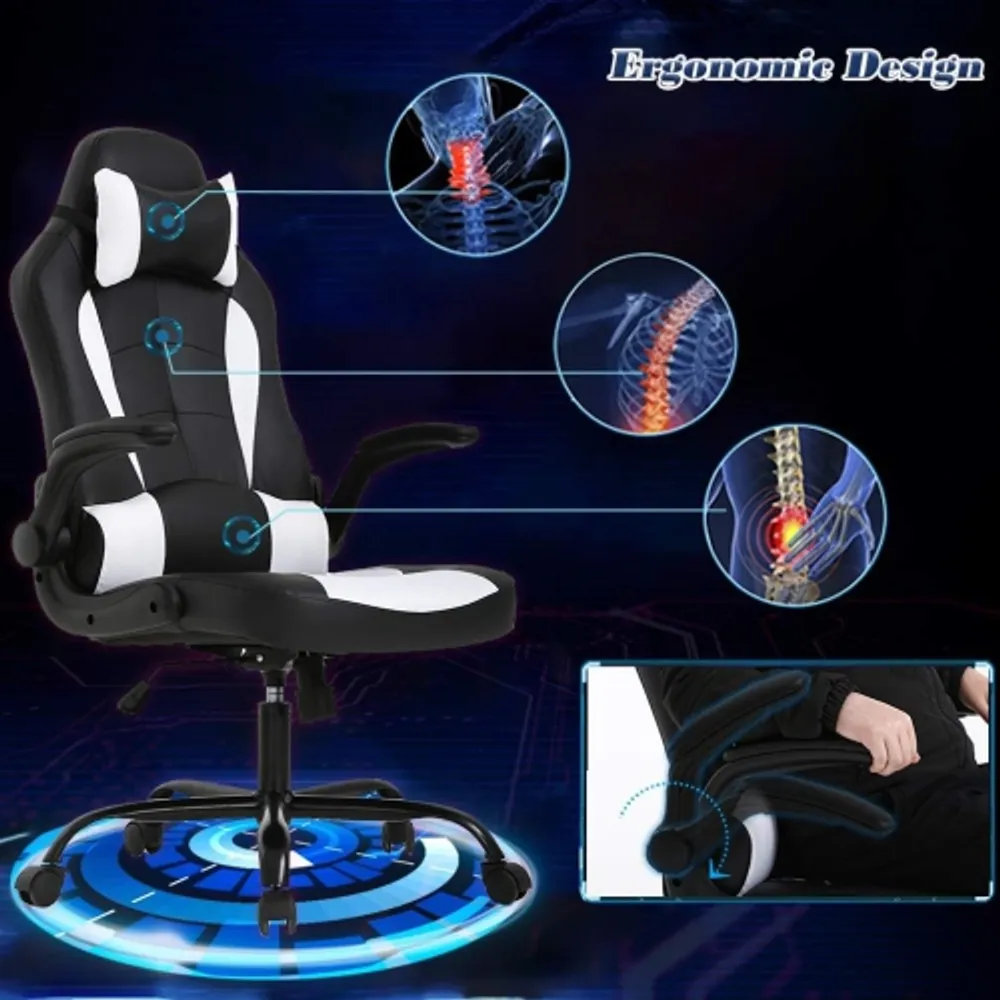 Office chair pc gaming chair desk chair ergonomic sales pu leather executive computer chair lumbar support for women