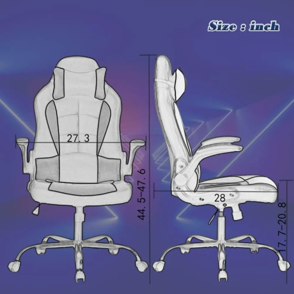 Bestoffice gaming chair ergonomic office chair desk chair with lumbar support headrest pu high best sale back computer chair