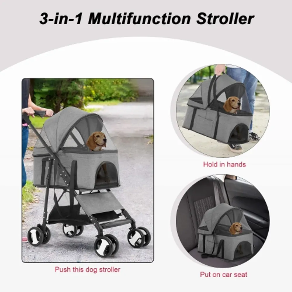 BestPet Pet Stroller Dog Cat Jogger Stroller for Medium Small Dogs