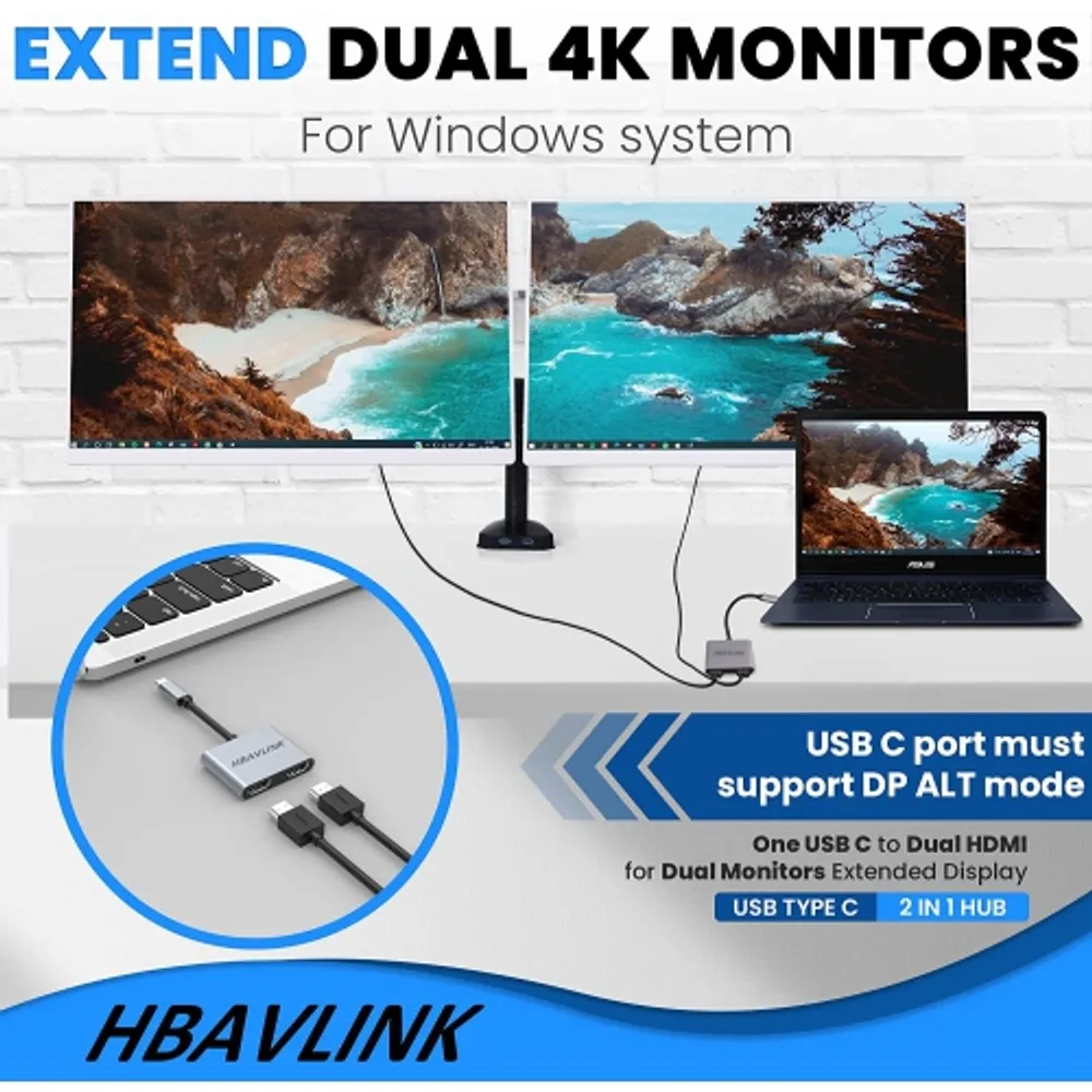 Dual monitor clearance adapter
