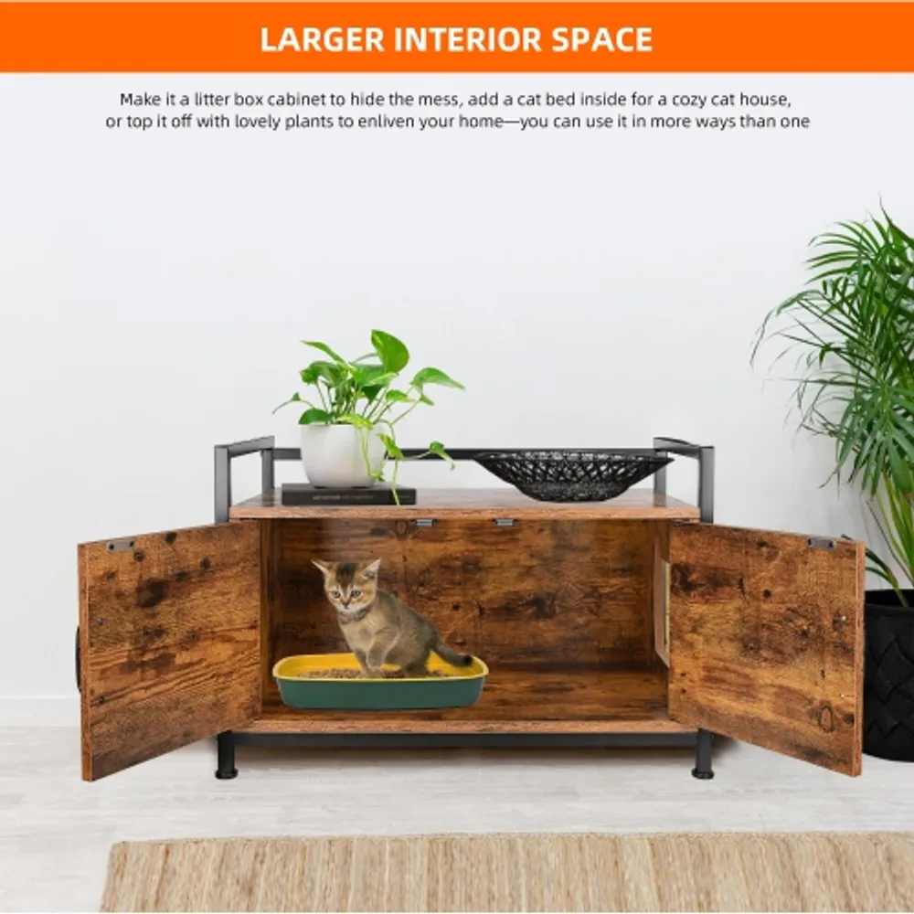 Wooden litter clearance box cabinets