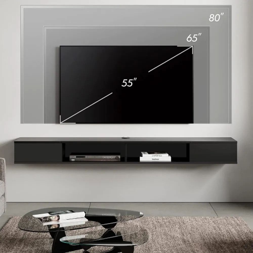 75 inch floating tv shelf discount