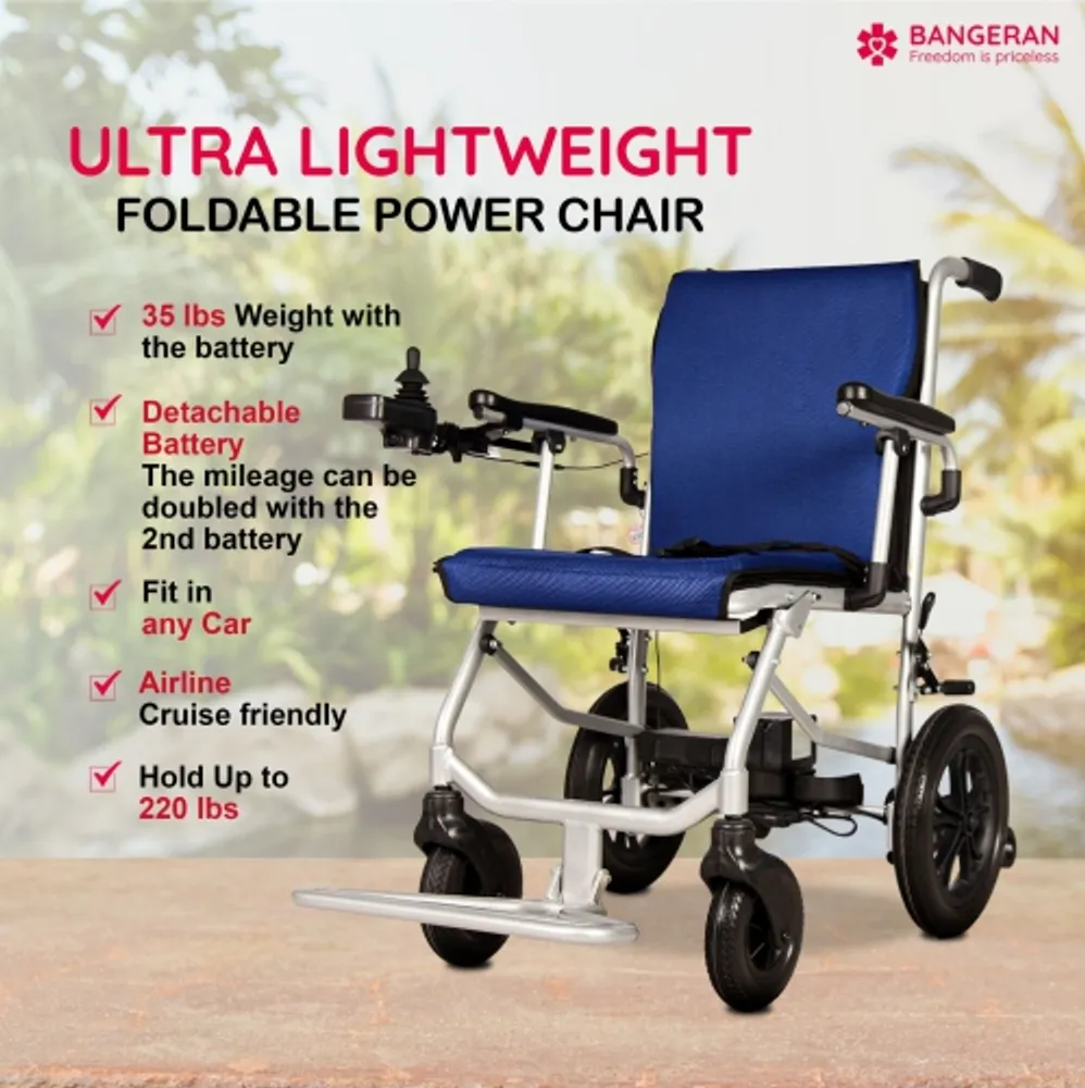 BANGERAN LiteWanderer Extra Compact Mobility Wheelchair Designed