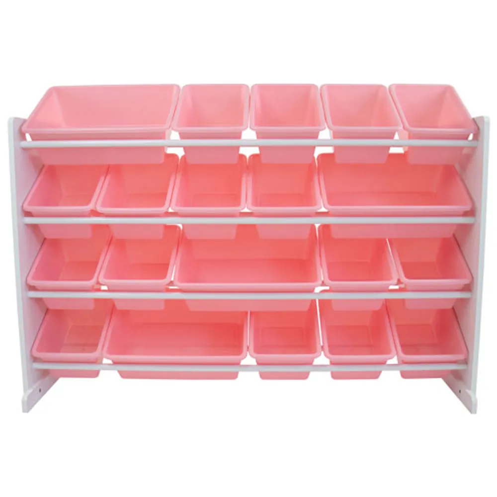 Toy storage pink deals