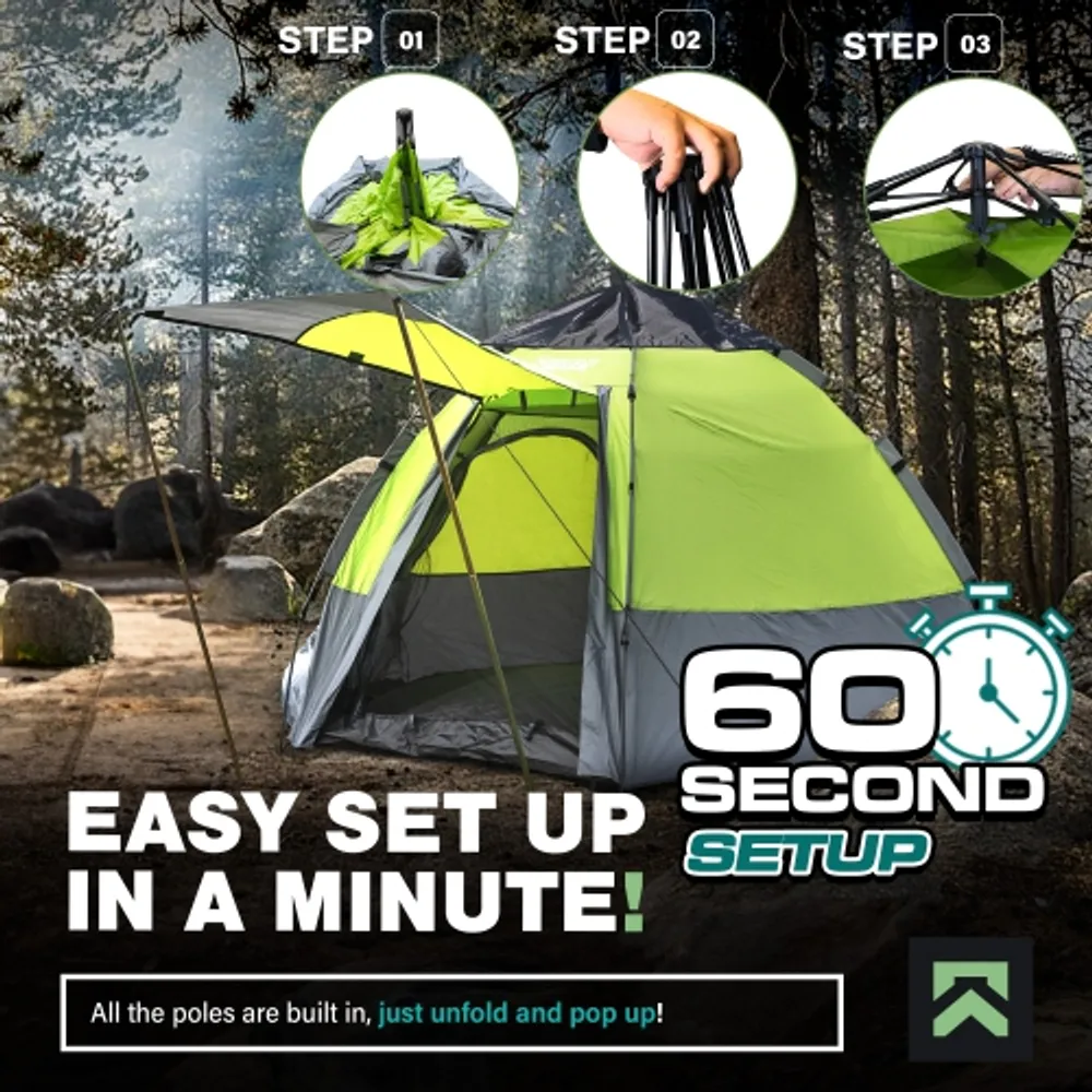 Instant cabin tent ez set pop up hexagon 8 person outdoor camping shelter tents deals