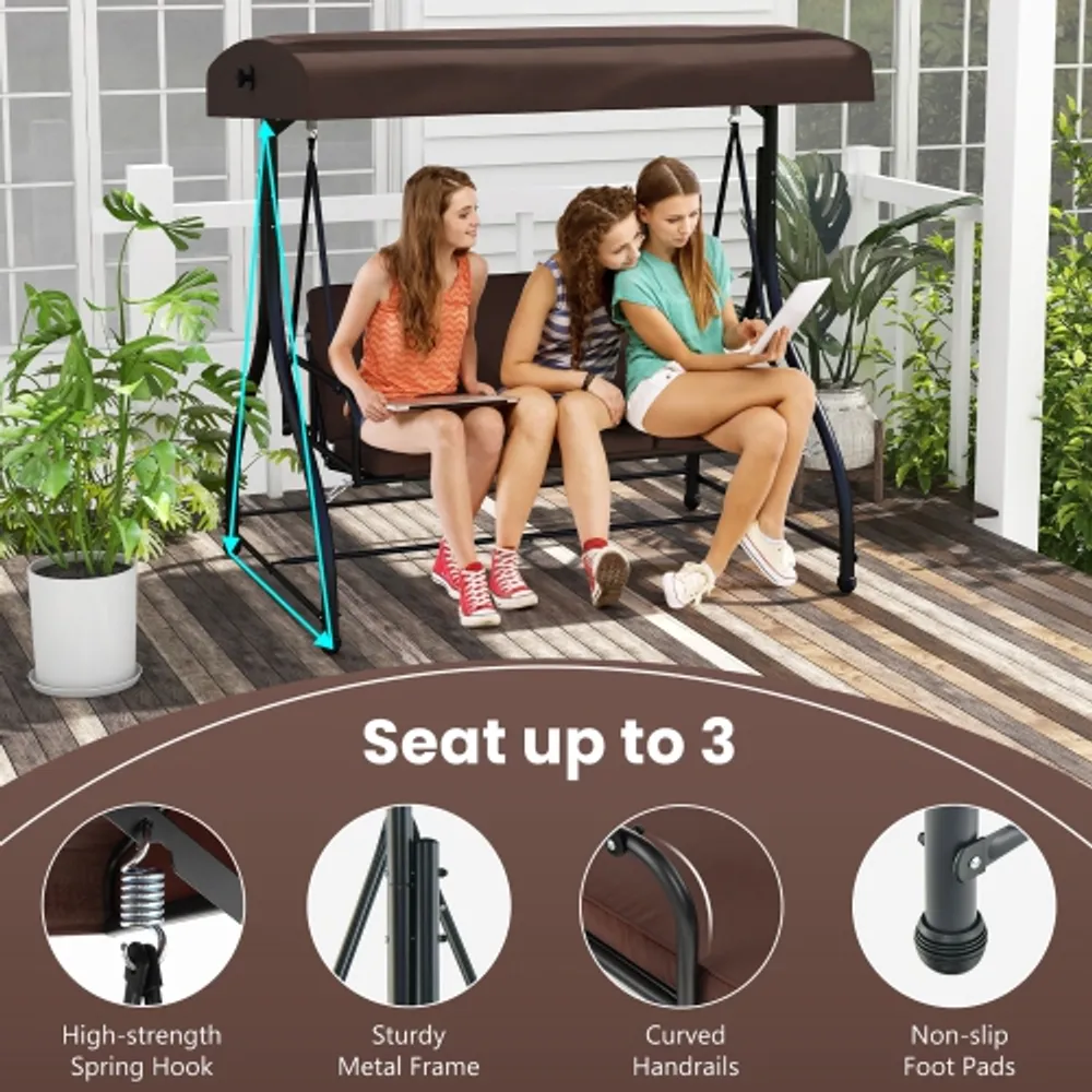 Gymax outdoor swing canopy patio swing chair 2025