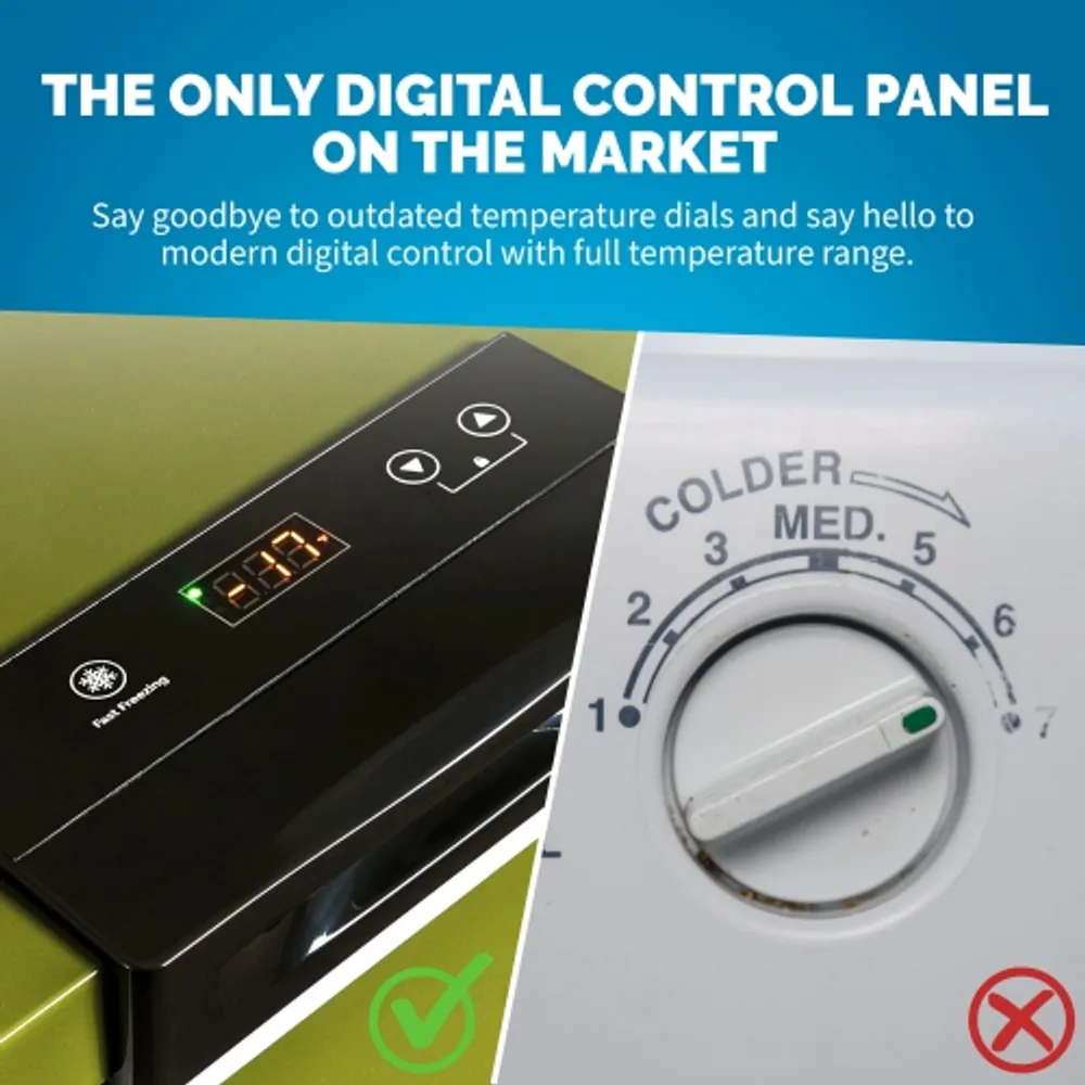 Refrigerator with digital temperature control on sale