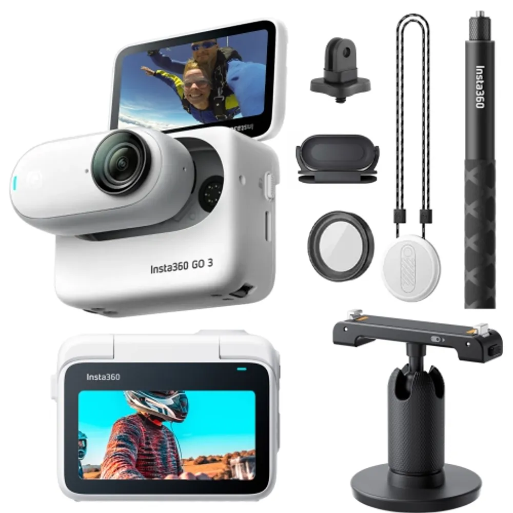 Insta360 GO 3 + Invisible Selfie Stick + Mount Adapter Bundle +