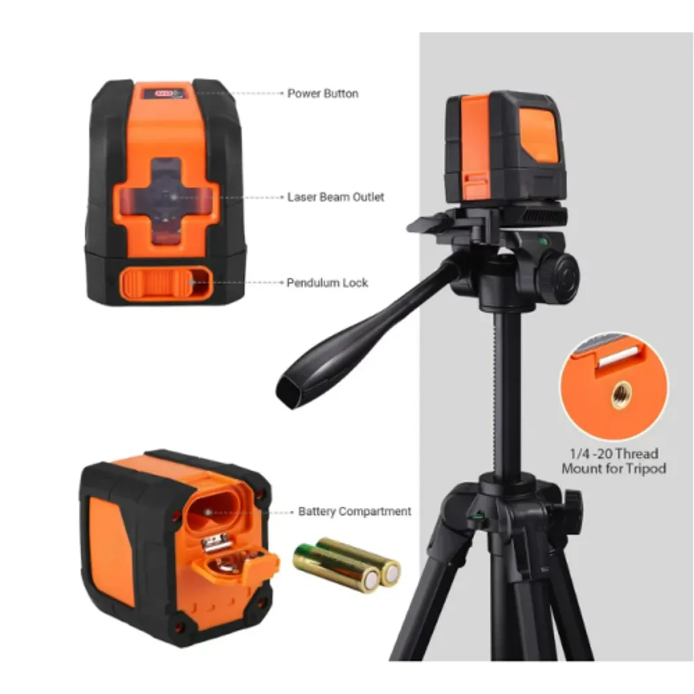 Tacklife Feet Laser Level Self Leveling Horizontal and Vertical