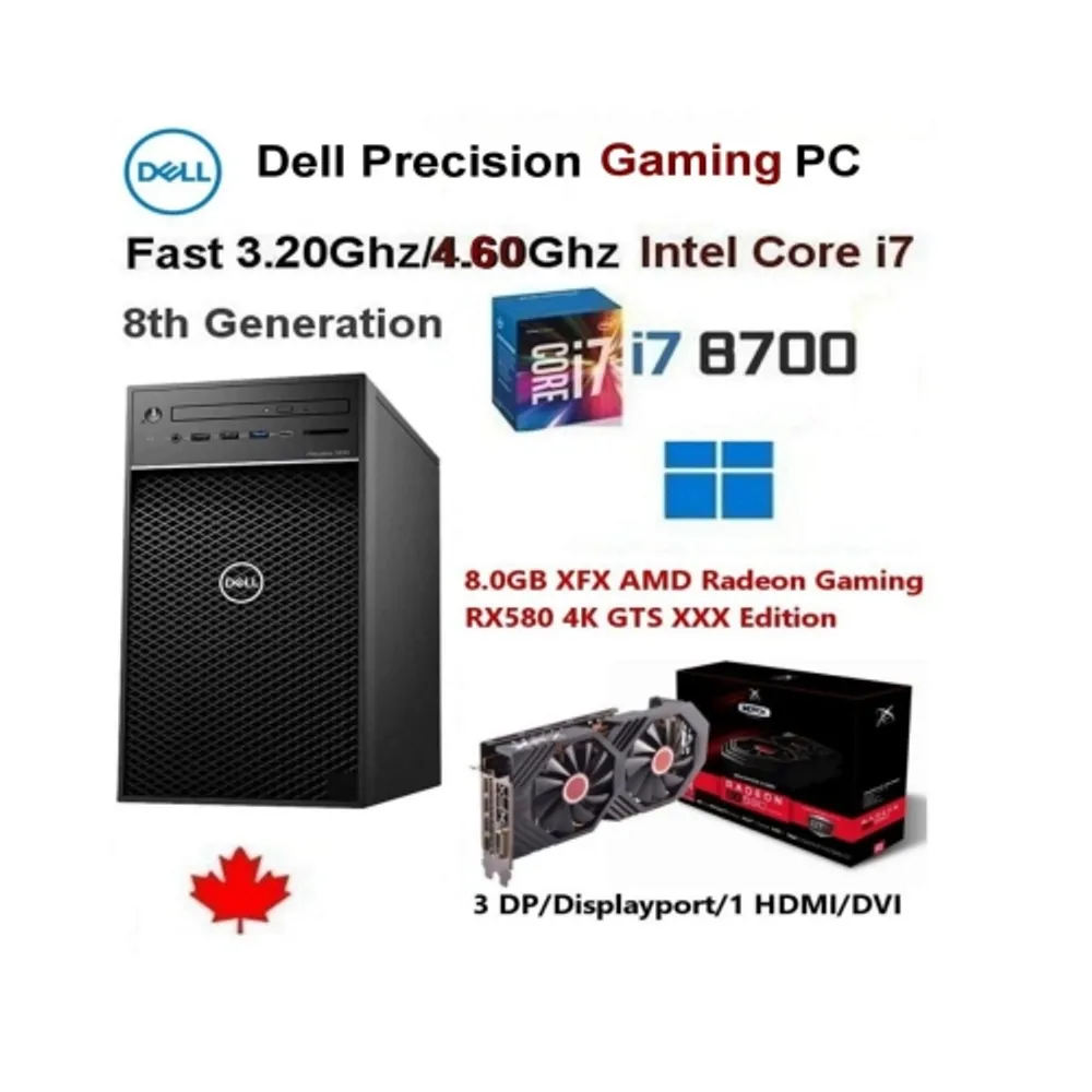 DELL Refurbished (Good) Dell i7-8700 Gaming Precision 3630 PC(Fast