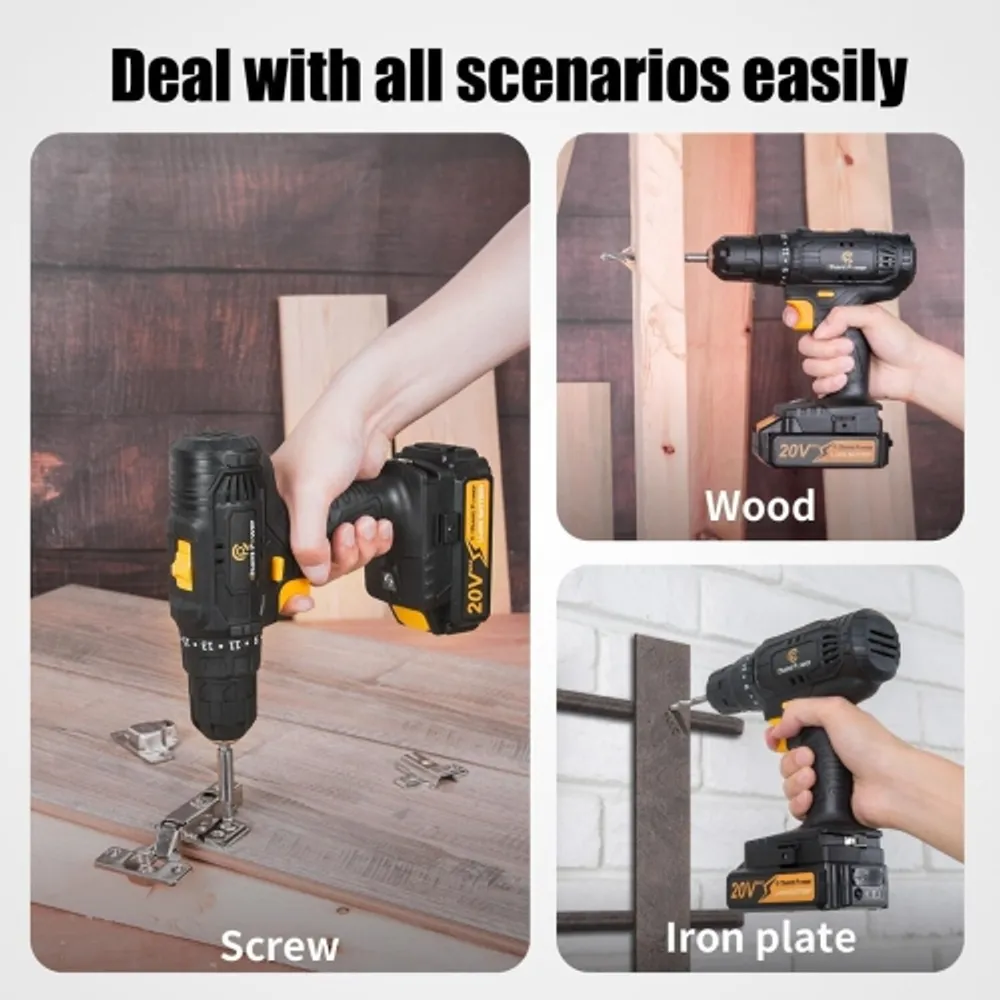 C P CHANTPOWER 20V Max Lithium Ion 16 1 Torque Setting Cordless