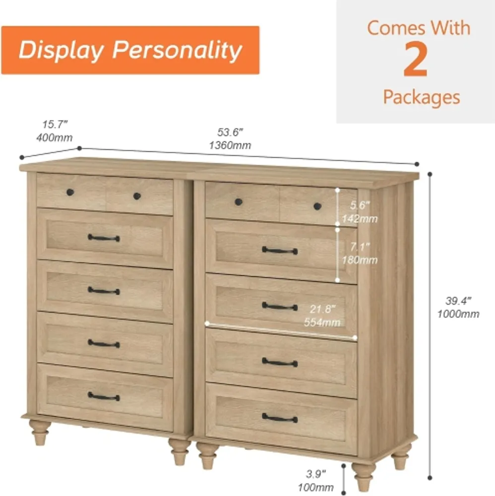 Kids drawer top set
