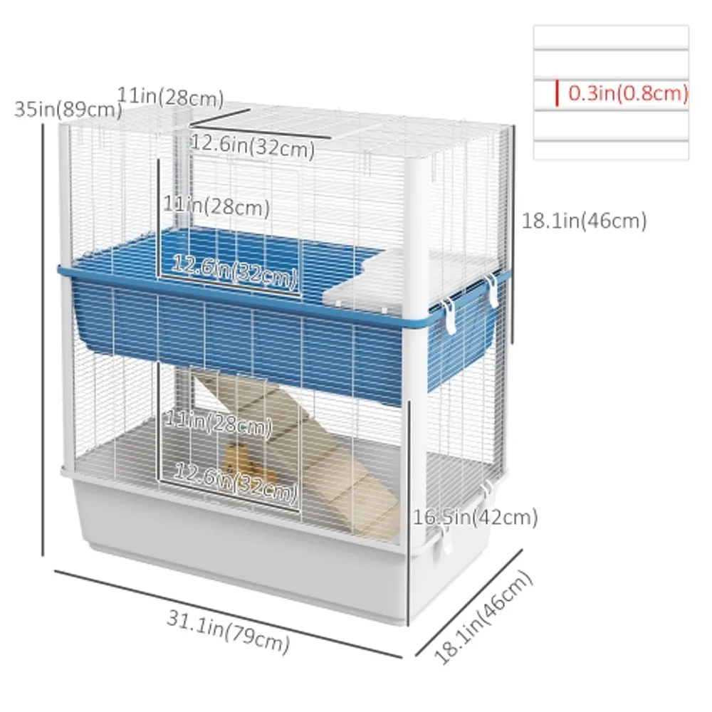 Double decker clearance hamster cage