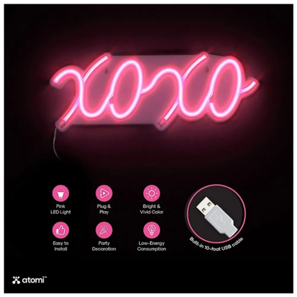 Atomi neon top led wall light