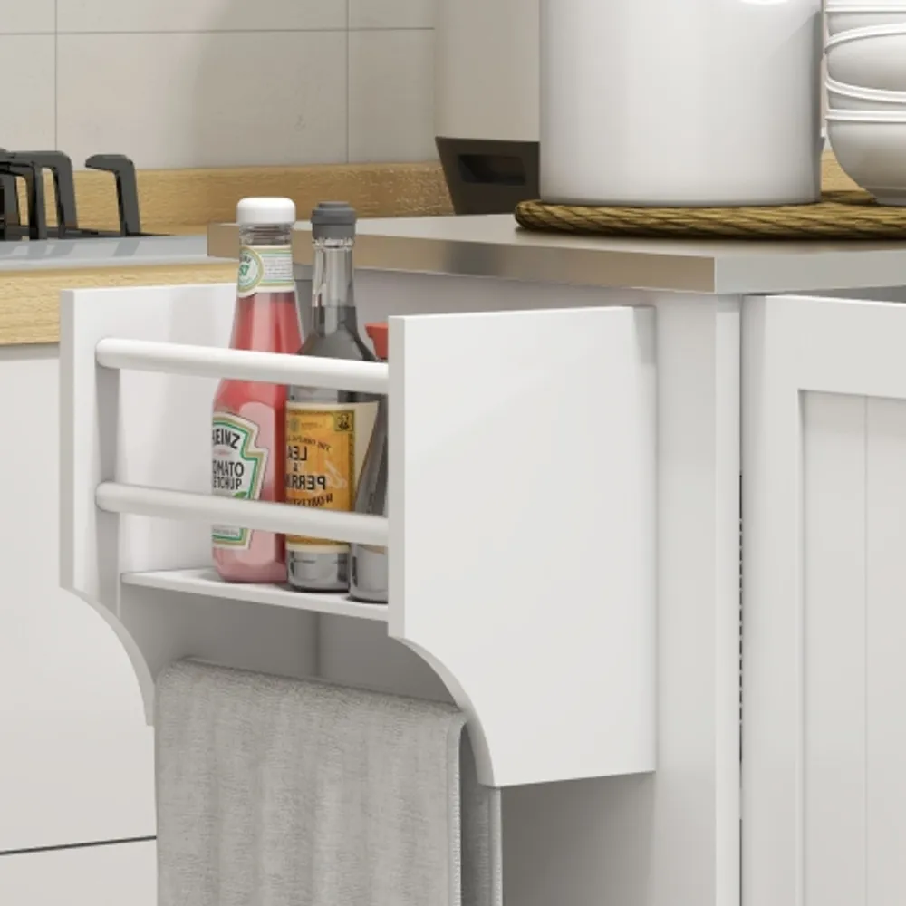 Ameriwood home reggie microwave shop cart with shelf