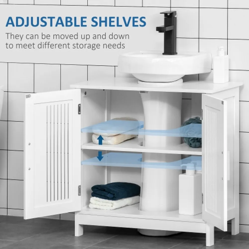 Kleankin Bathroom Vanity with Sink Modern Bathroom Vanity Cabinet