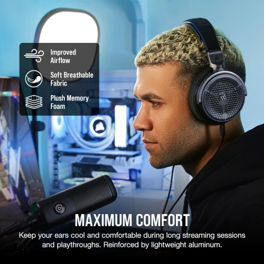 CORSAIR VIRTUOSO PRO Open Back Streaming Gaming Headset Carbon