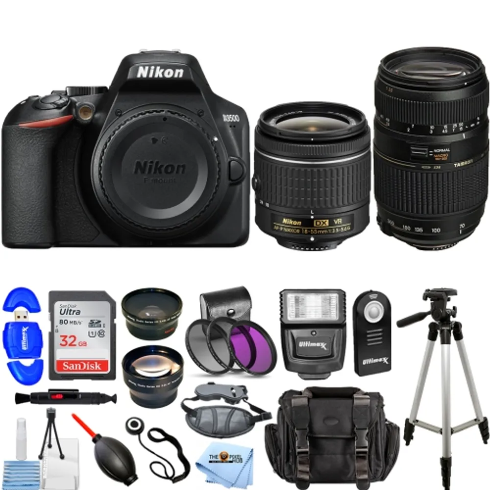 Nikon D3500 DSLR Camera - Top Value 4 LENSES Bundle + 18-55mm + 70