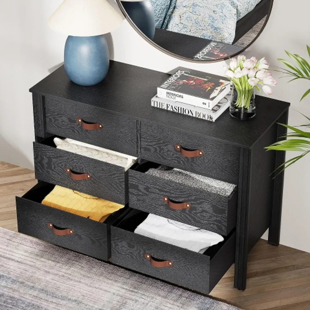WAMPAT 3 in 1 Dresser for Bedroom Wood Large Long Dresser with 18
