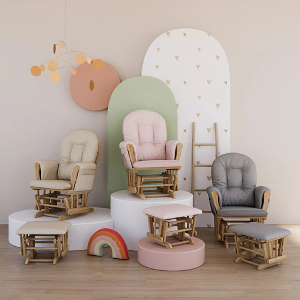 Grey glider and ottoman set 2025