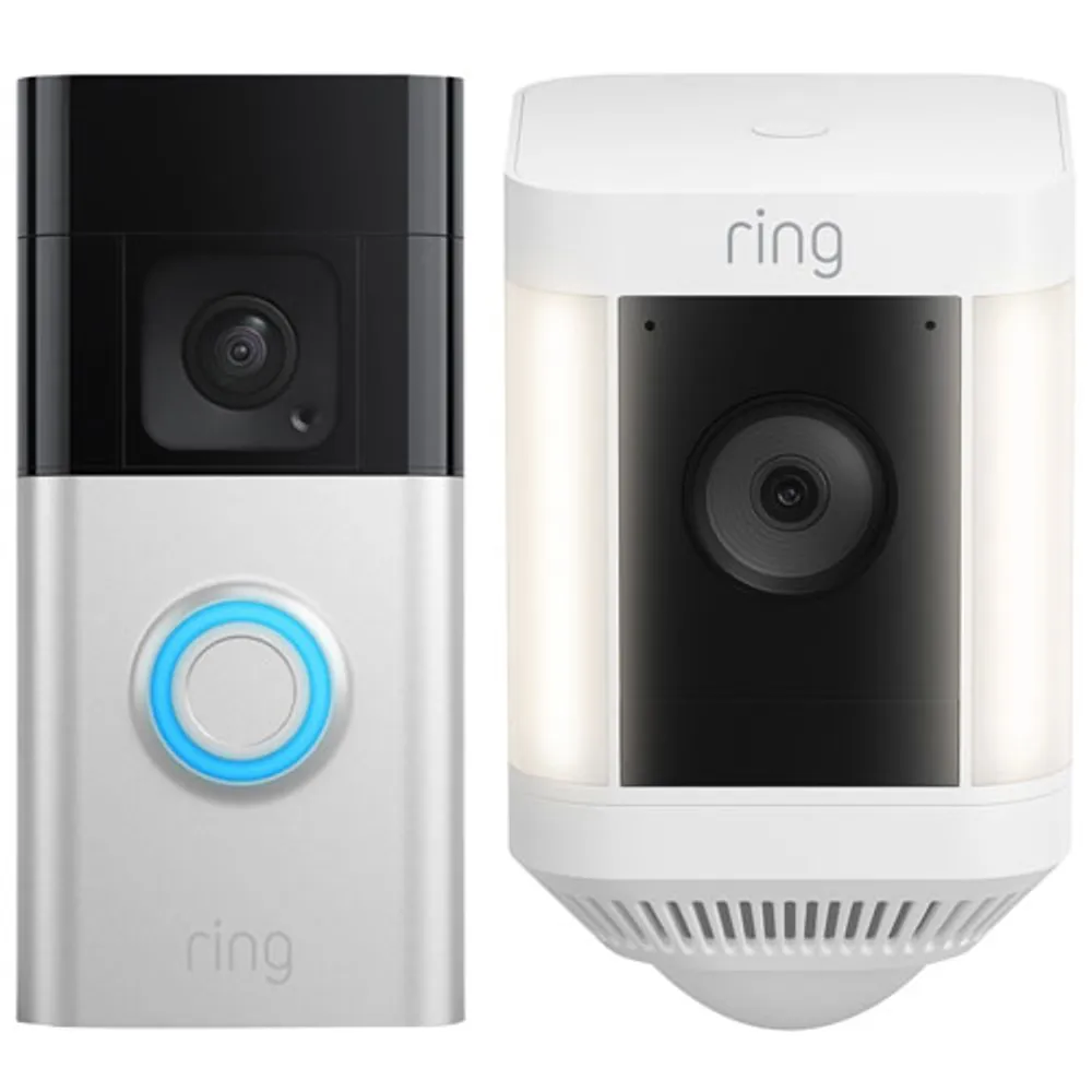 Ring Wi-Fi Video Battery Doorbell Plus & Spotlight Cam Plus Wire