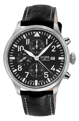 PORSAMO BLEU Men's Arthur Chronograph Leather Strap Watch
