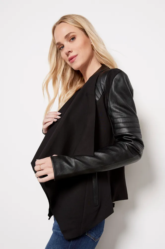 Long drape front best sale jacket