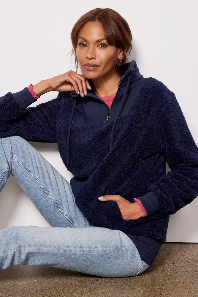 Sherpa quarter top zip sweatshirt